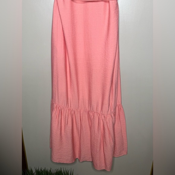 INC Tiered Maxi Dress Size 8 Coral Pink Adjustable Straps NWT Summer - Picture 7 of 12